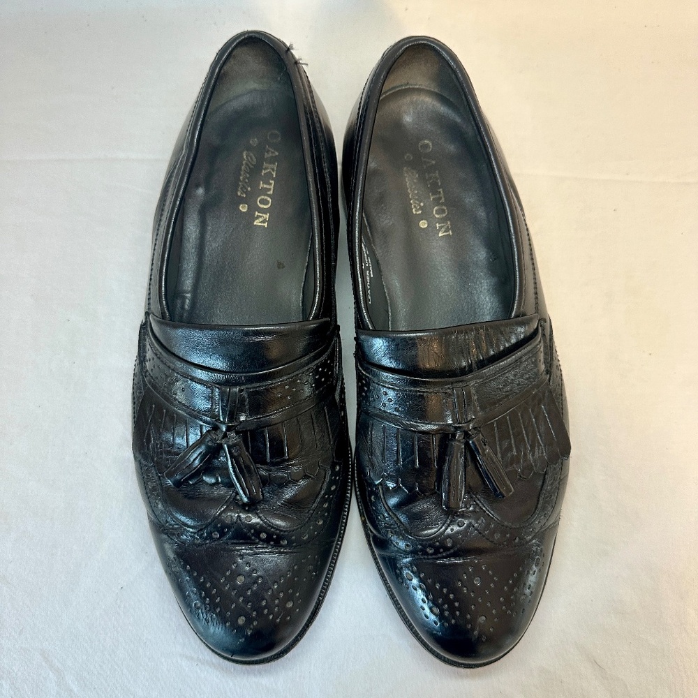 Oakton Classics Shoes Mens Size 9 Tassel Kiltie Wingtip Dress Loafers 74078